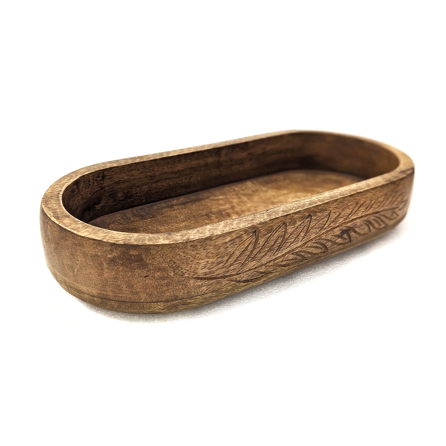 Wooden Centerpiece Bowl - Handcrafted Wooden Dough Bowls for Decor with Pattern