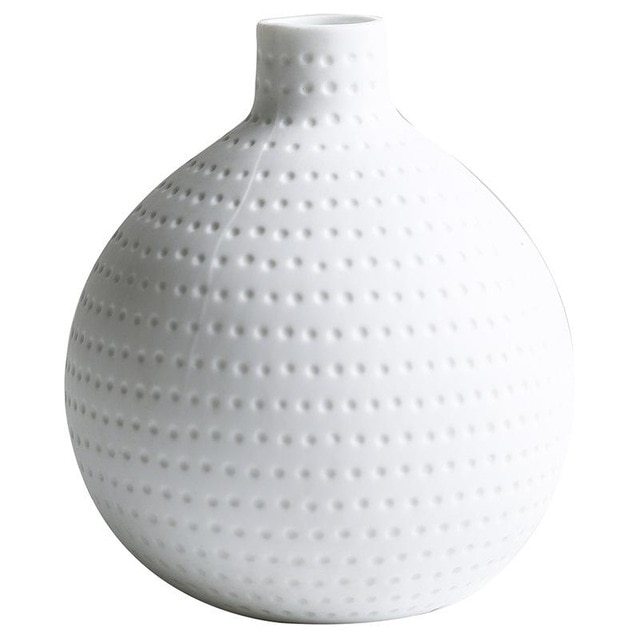 Minimalist White Ceramic Vase