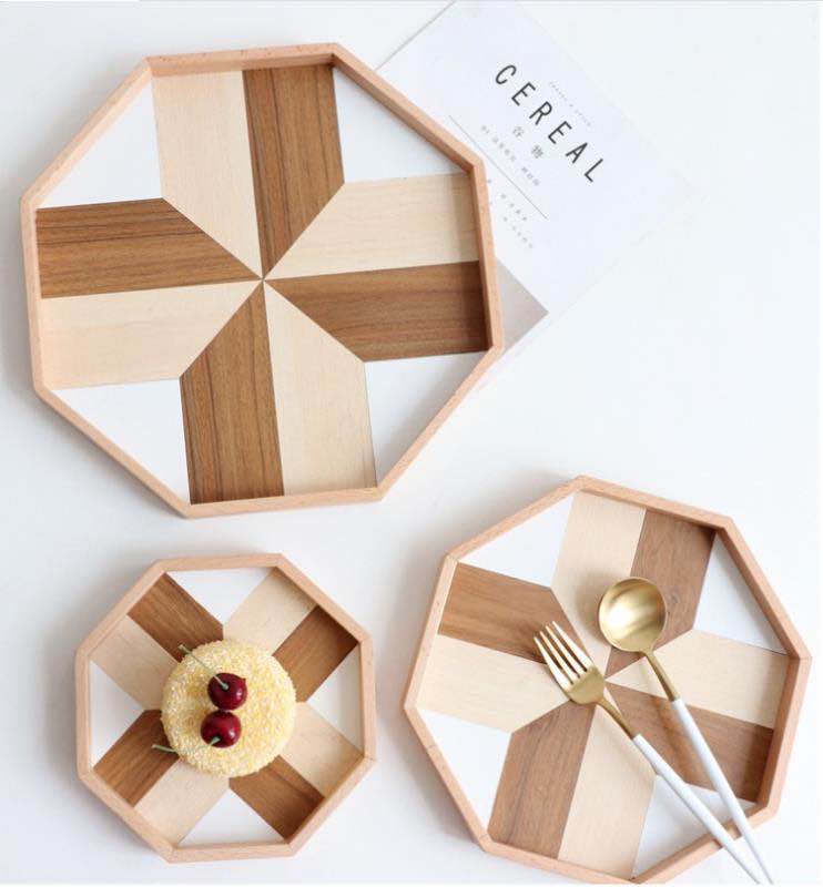 Modern Wooden fruit cake tray