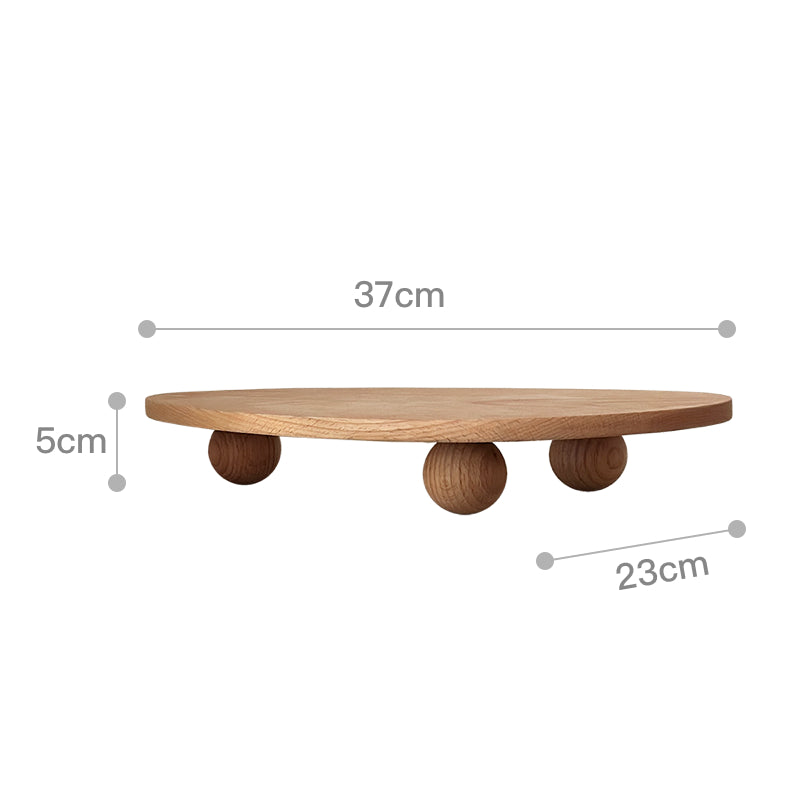 Solid Wood Tray Ball - High Leg Storage Tray