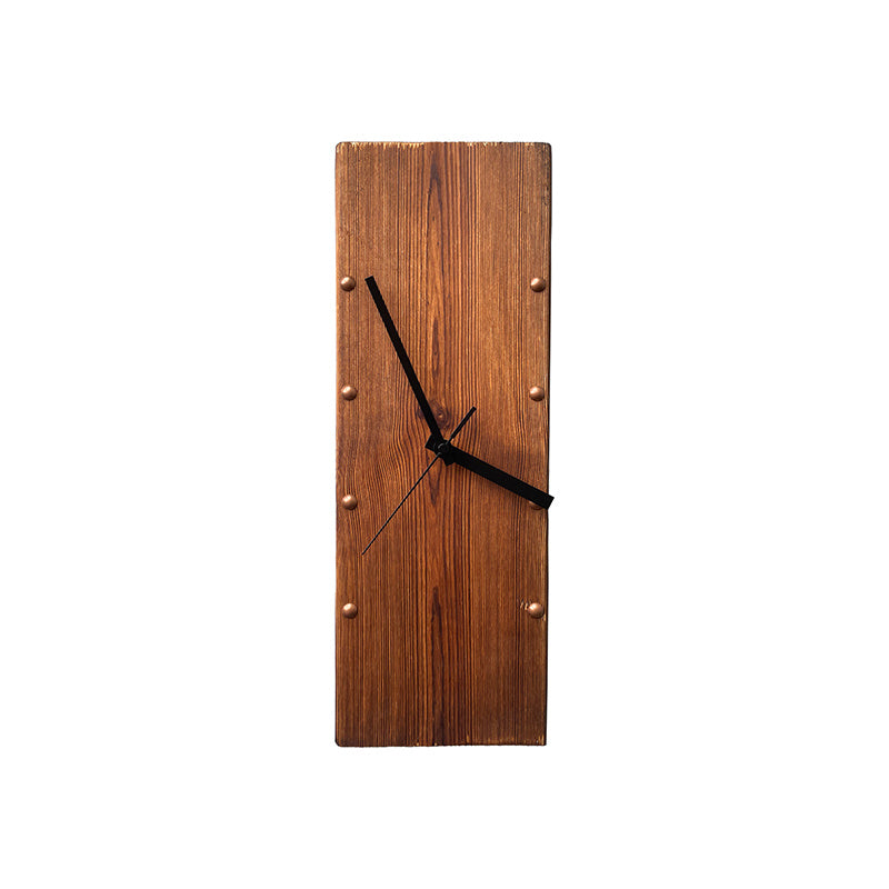 Solid Wood Decorative Rectangular Wall Clock