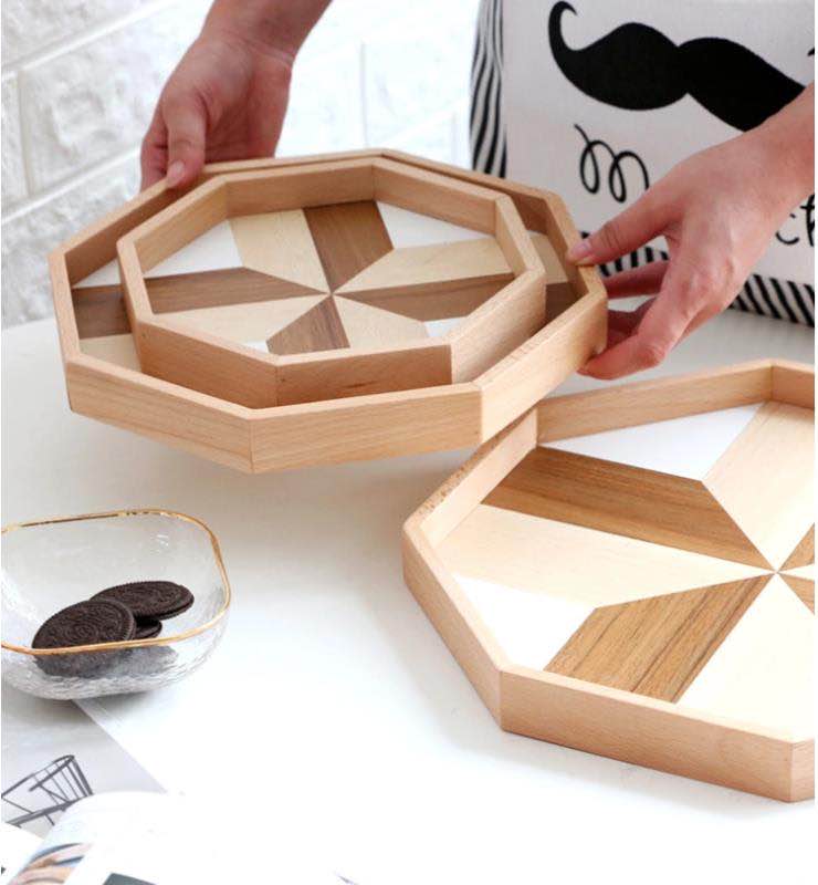 Modern Wooden fruit cake tray