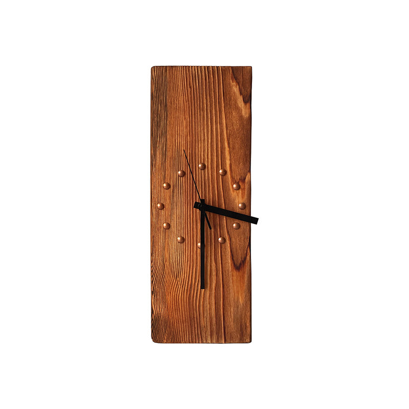 Solid Wood Decorative Rectangular Wall Clock