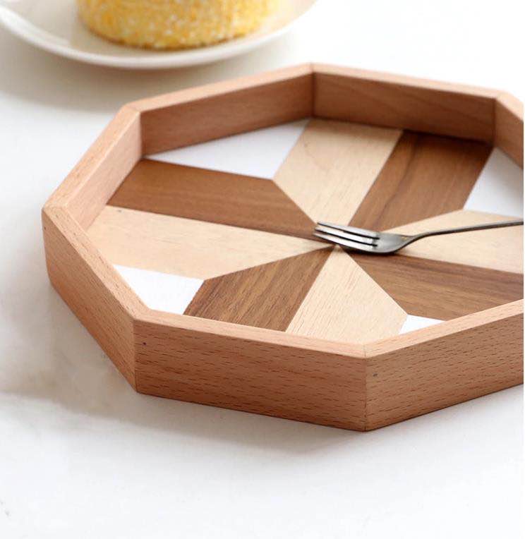 Modern Wooden fruit cake tray