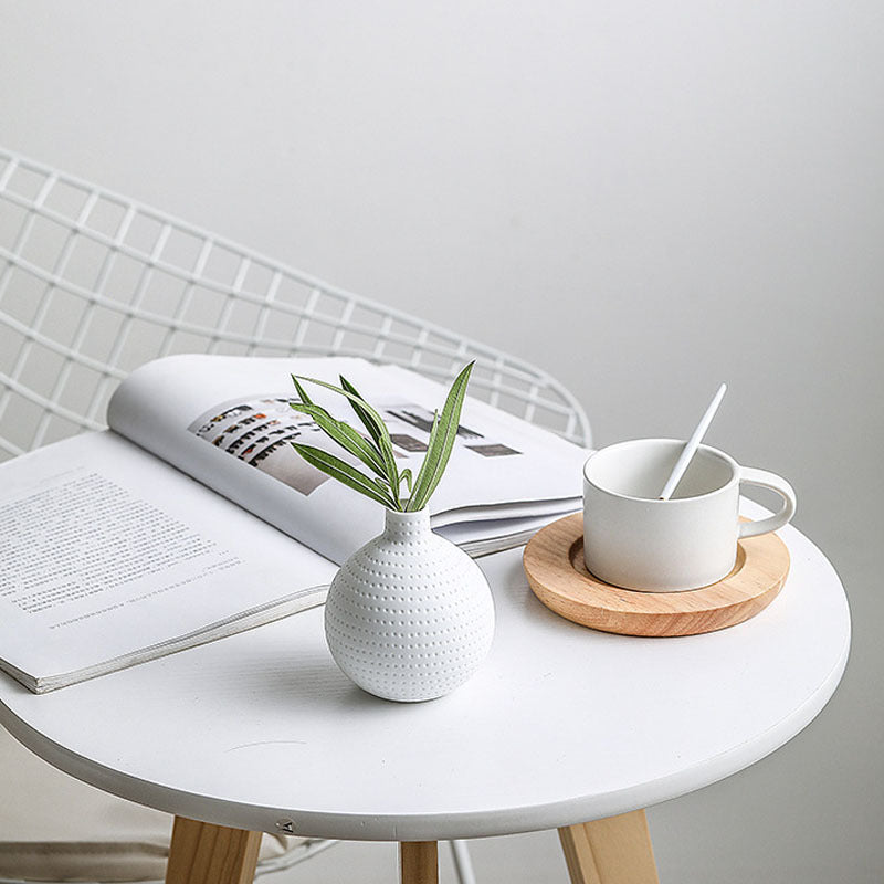 Minimalist White Ceramic Vase