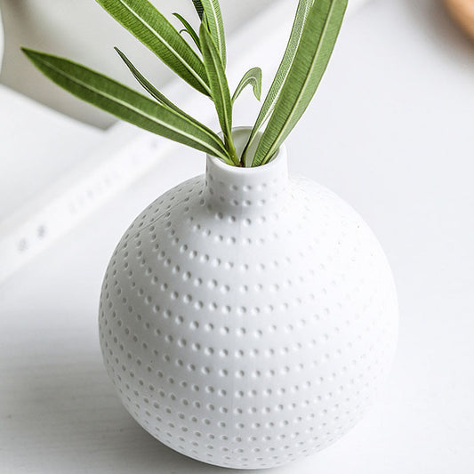 Minimalist White Ceramic Vase