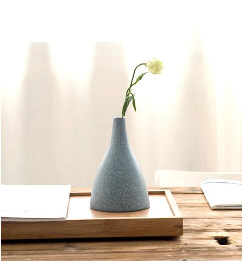 Small Round Ceramic Flower Vase for Table Decor