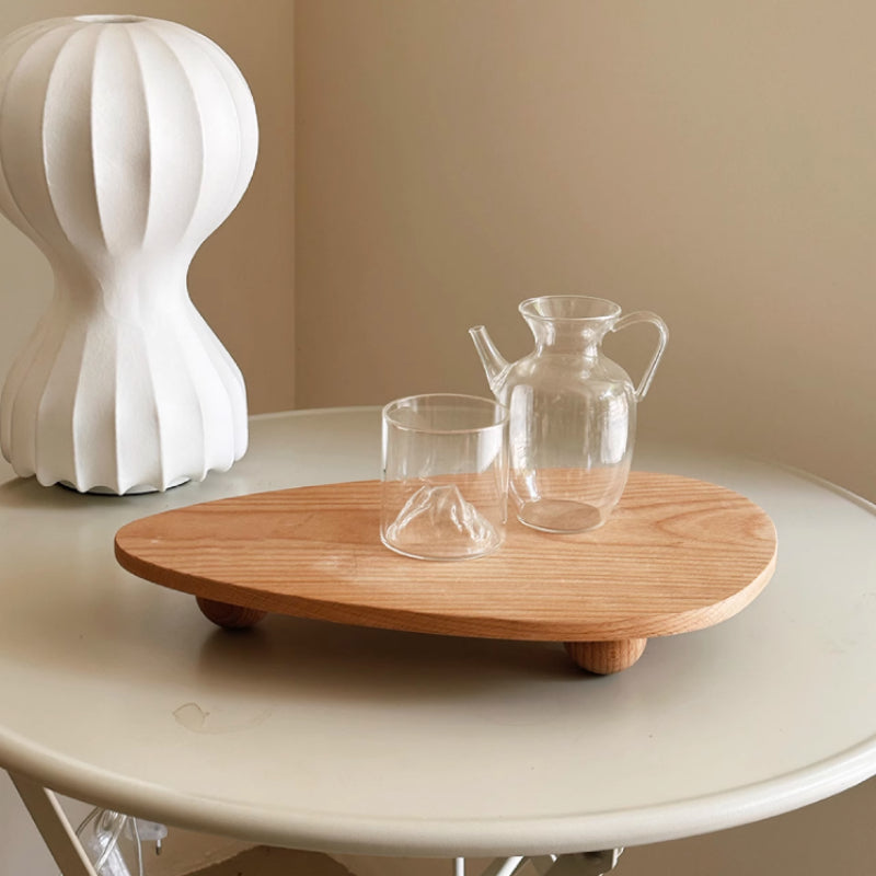 Solid Wood Tray Ball - High Leg Storage Tray