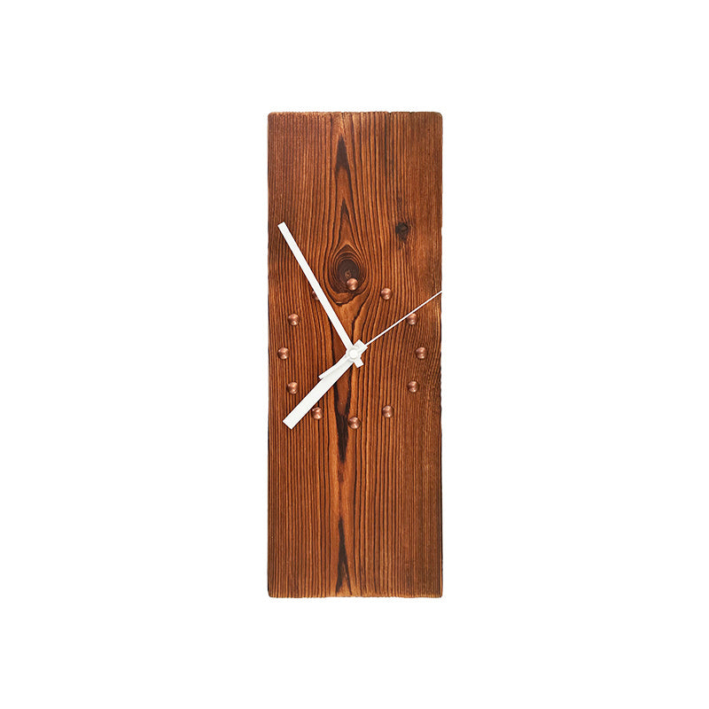 Solid Wood Decorative Rectangular Wall Clock