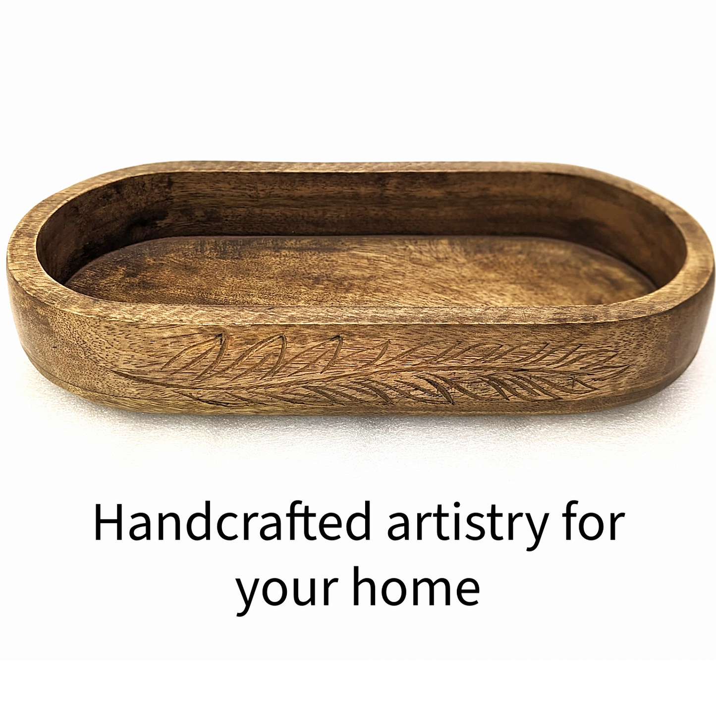 Wooden Centerpiece Bowl - Handcrafted Wooden Dough Bowls for Decor with Pattern